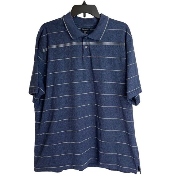 Van Heusen Men's Blue Casual Short Sleeve Pullover Collared Polo Shirt Size XXL - Picture 1 of 7